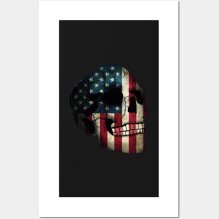 American Flag Skull Posters and Art